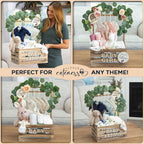 Wooden Baby Shower Crate Closet, Personalized Baby Shower Basket, Burnt