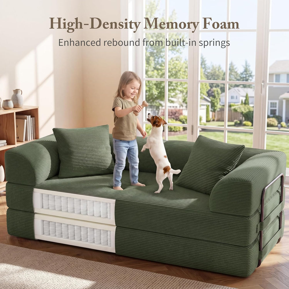 Cloud Couch Futon Sofa Bed, 5-in-1 Convertible Sofa Bed Pull Out Couch Sleepe...