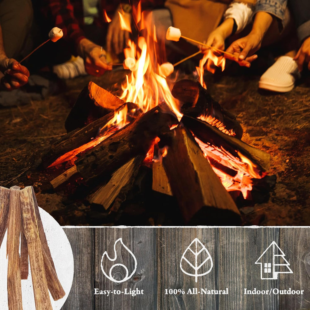 Fatwood Fire Starter Sticks 10lb Box - Indoor or Outdoor 100% All Natural Pin...