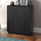 Henn&Hart 28" Wide Rectangular Accent Cabinet in Black Grain, for Home, Living Room, Bedroom, Entertainment Room, Office