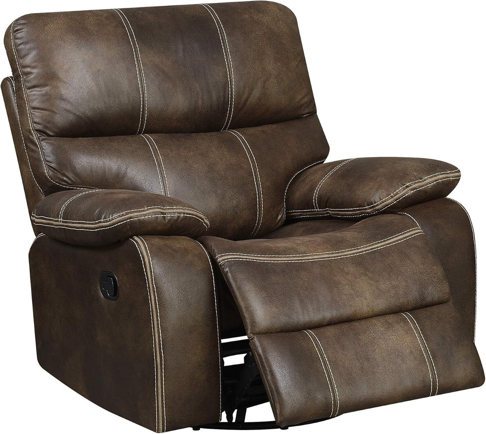 Wallace & Bay Hooper Swivel Recliner Glider, Dark Brown