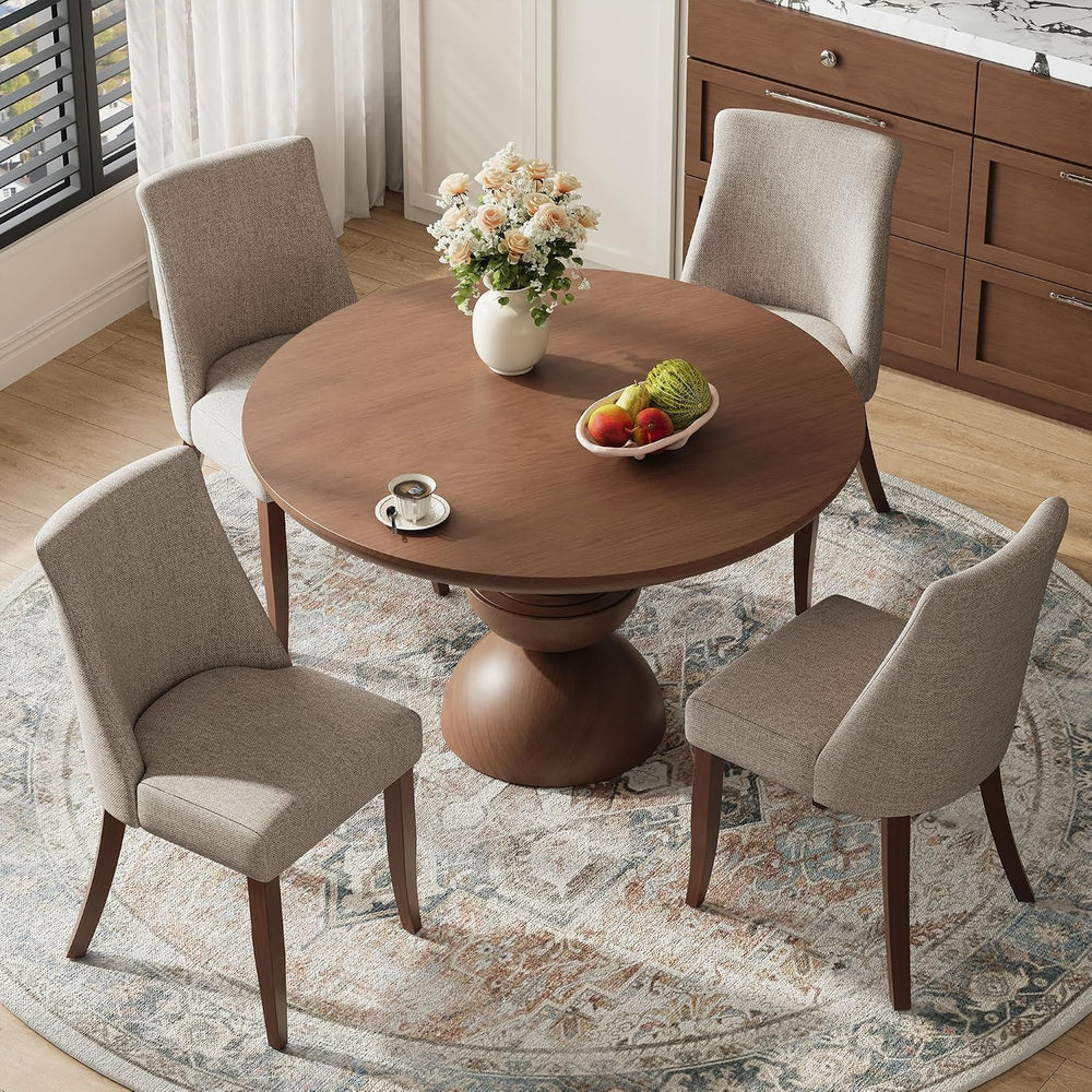 COLAMY Upholstered Dining Chairs Set of 6, Mid Century Modern Kitchen Chairs ...