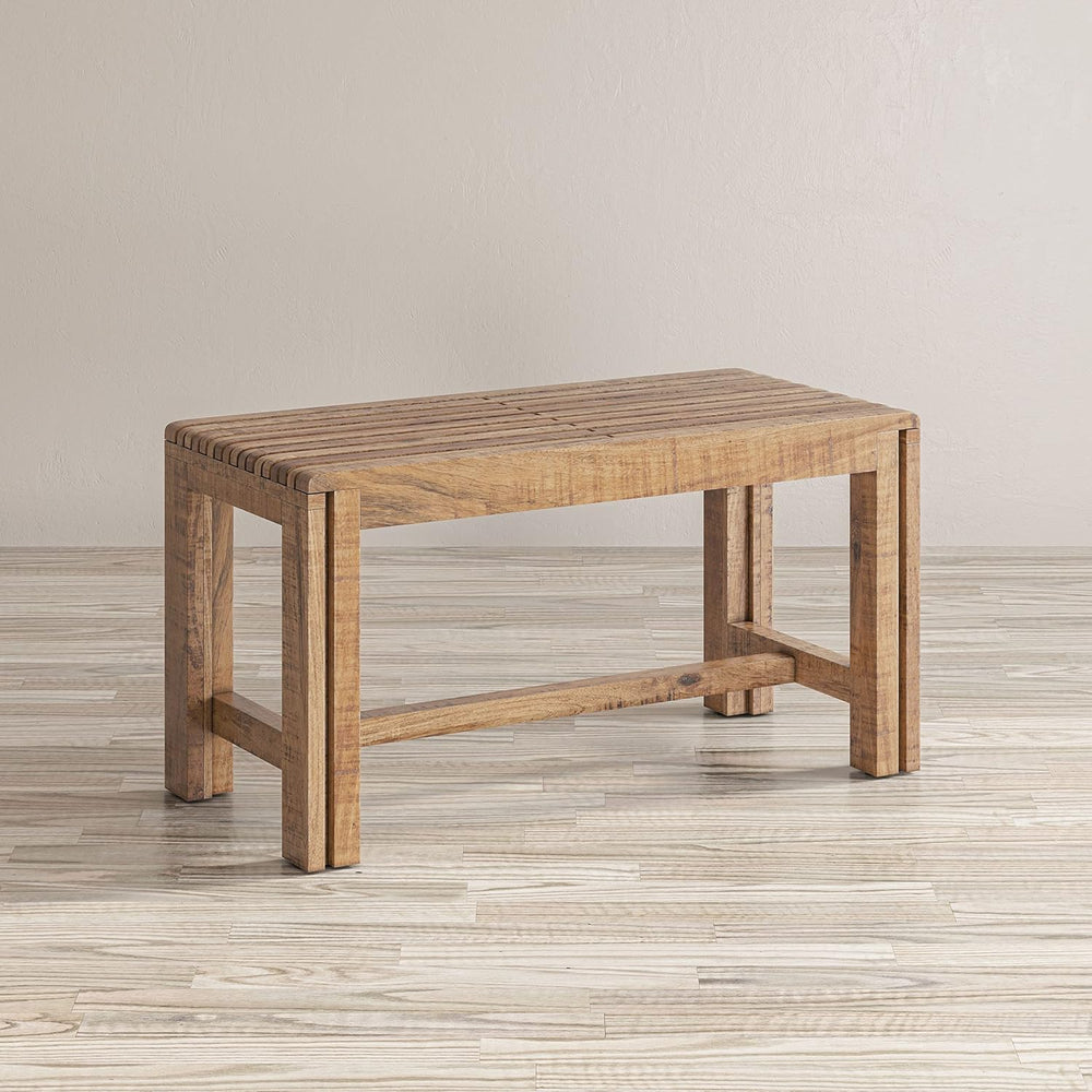Jofran Bradford Extendable Solid Wood Hallway Bench, Buff