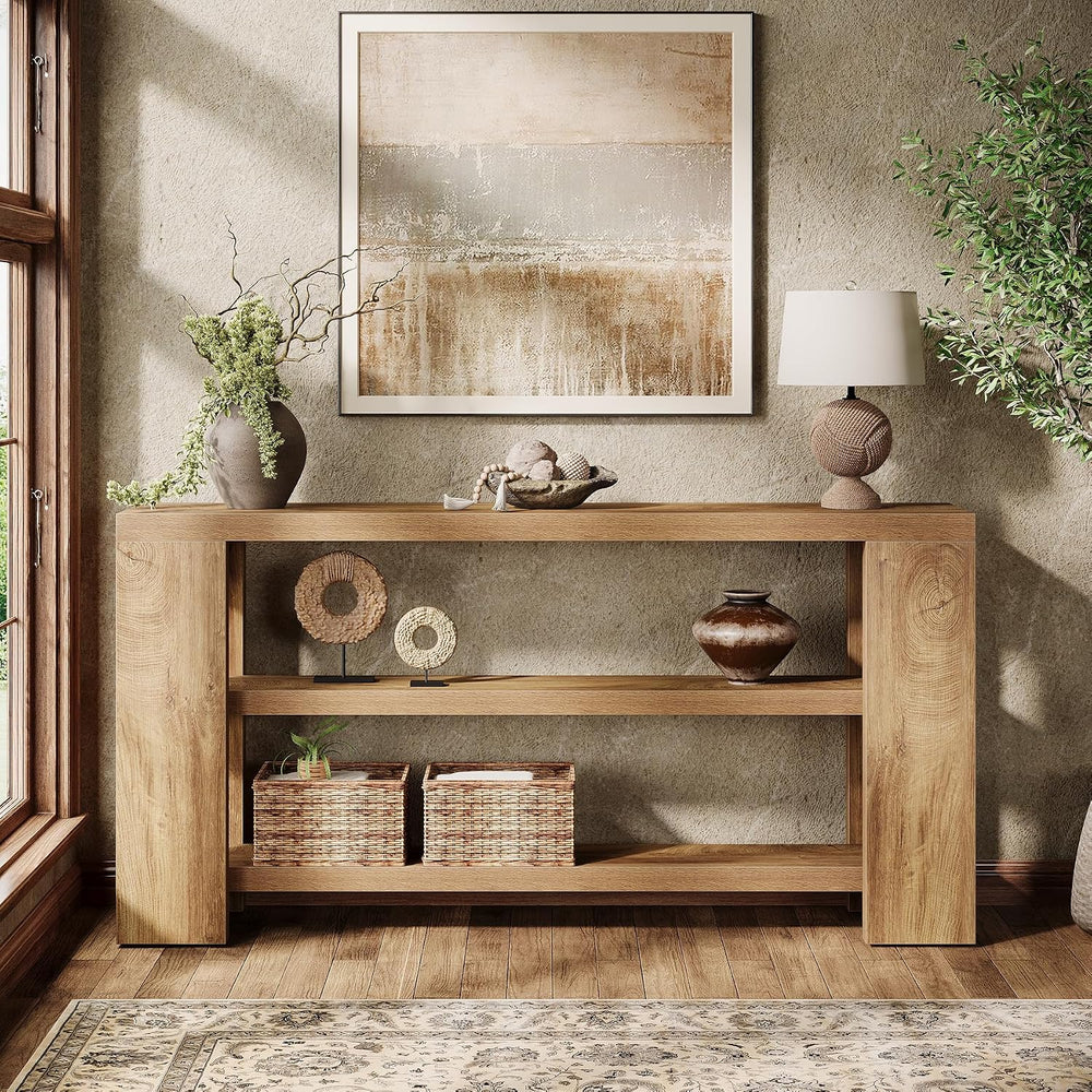 Tribesigns 70.9-Inch Extra Long Console Table with Storage, Narrow Wooden Sof...