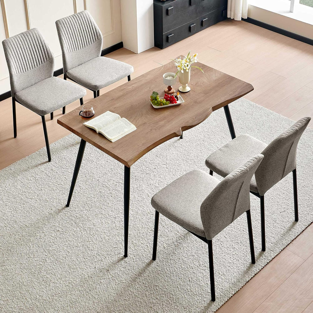 Dining Table Set for 4, Rectangle Dining Room Table Set for Small Spaces, Woo...