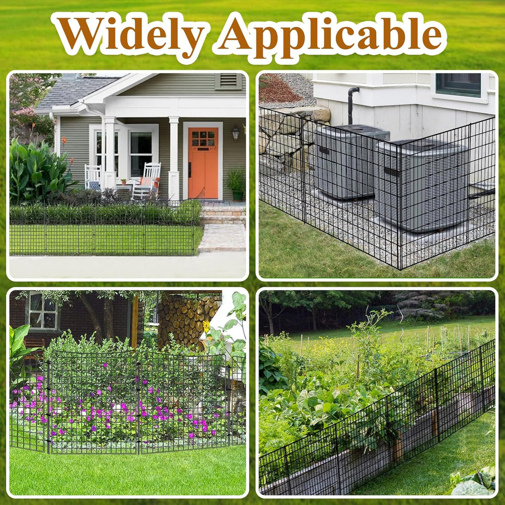 10 Panels Garden Fencing Animal Barrier, 36in(H) X 25ft(L)