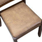 X12X2-008-28 - 13-Pc Dining Room Table Set includes an Extendable Rectangle Kitchen Table and 12 Stackable Polyester Fabric Dining Chairs, 39x120 Inch, Antique Walnut
