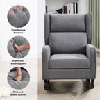 HCHAIRH Nursery Rocking Chairs, Modern Rocking Nursery Chair for Mom Nursery Rocker with High Backrest and Solid Wood Legs, Dark Grey