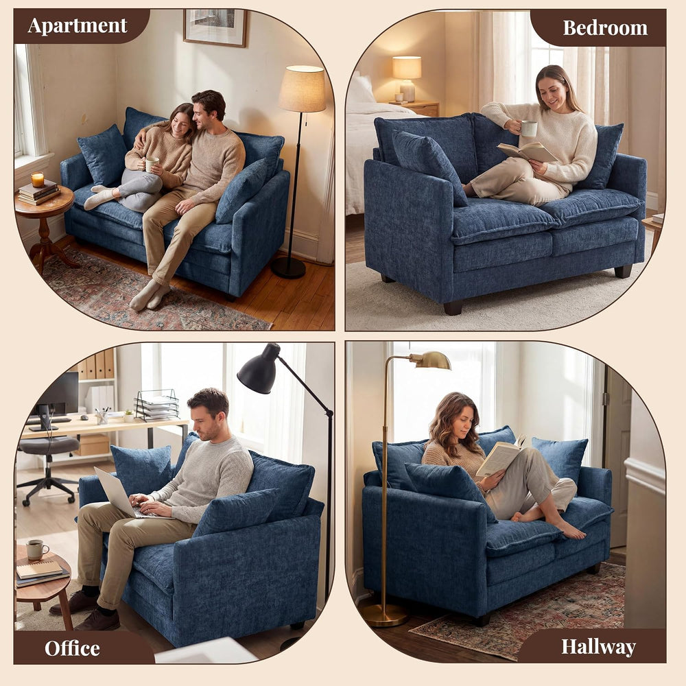 KYJ Loveseat Sofa, Cloud Love Seat Couch 3 Layer Cushion for Small Spaces | 5...