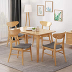 Christopher Knight Home Heather Mid-Century Modern Dining Chairs (Set of 4), Dark Gray and Natural Oak