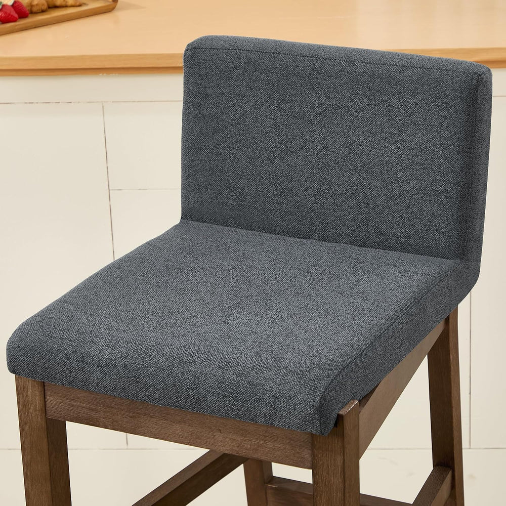 28.9 Inch Bar Stools Set of 4, Counter Height Bar Stools with Backs, Comforta...