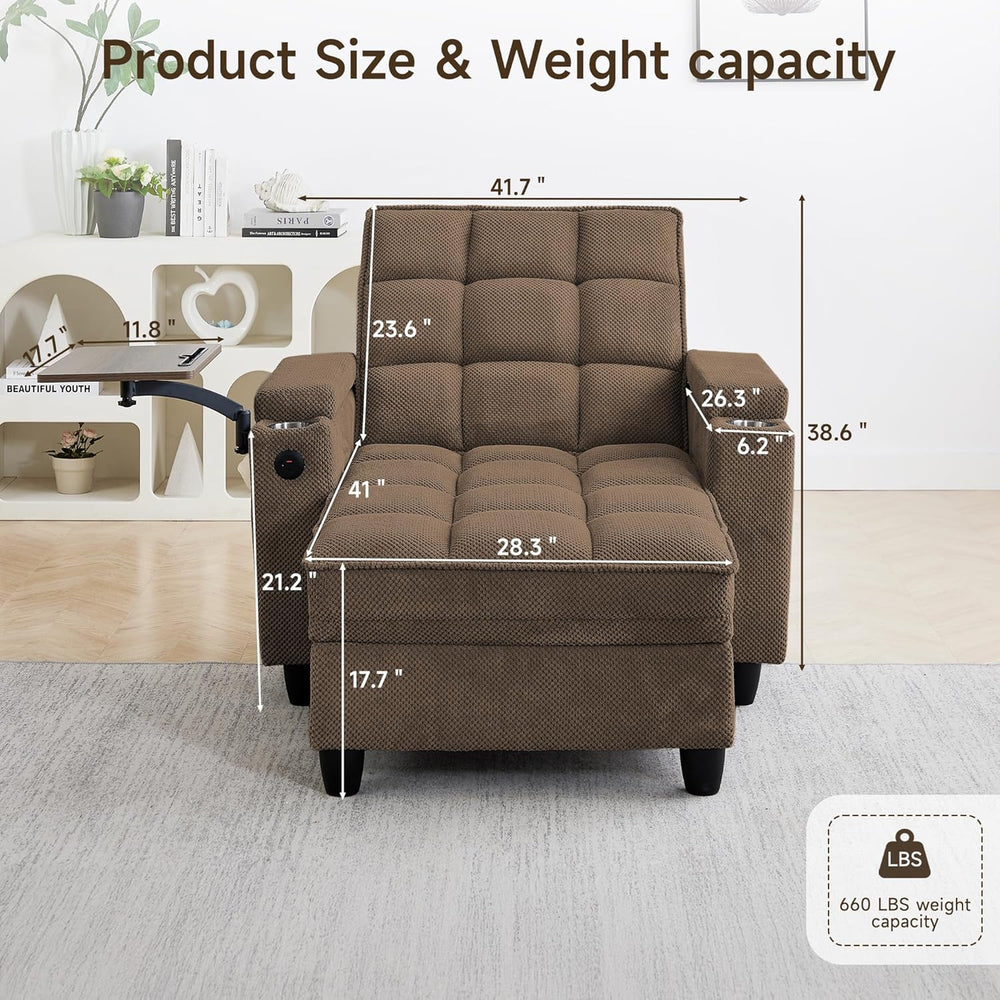 41.7" Oversized Living Room Chair, Convertible Chaise Lounge Chair Indoo...