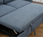 ERYE Modern 3-in-1 Sofa Loveseat Convertible Sleeper Sofabed, Queen Size Upholstered Love Seat Sofa Soft Cushion Daybed with Pull Out Sleeper Couch Bed for Living Room Home Apartment RV