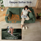 Pull Out Sofa Bed, No Cushion Removal, Queen Sleeper Sofa with USB Fast Charging, Memory Form Mattress, 2-in-1 Convertible Comfy Loveseat Couch Bed for RV, Apartment, and Small Spaces (Green)