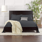 King Pillowcases by Pure Bamboo, Genuine 100% Organic Viscose Derived from Bamboo, Luxuriously Soft & Cooling, Double Stitching, Envelope Closure (2 King Pillowcases, Charcoal)