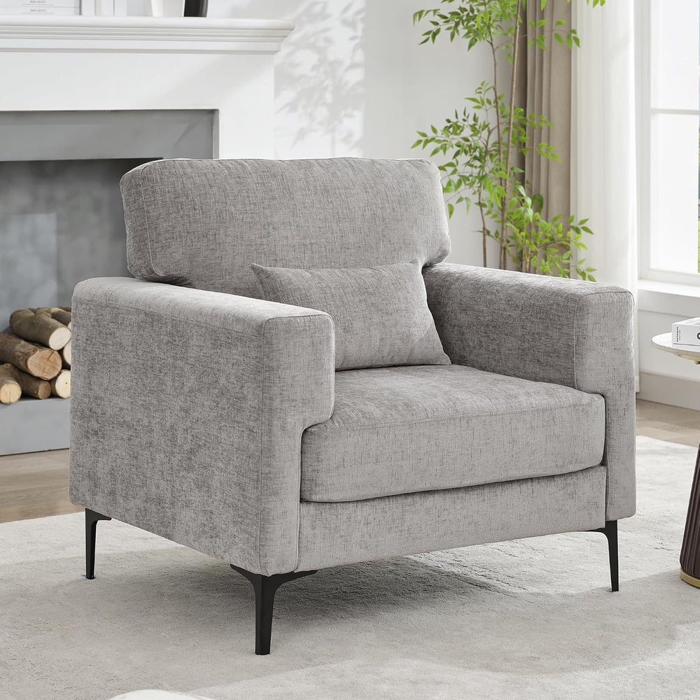Oversized Accent Chair Armchair with Metal Legs