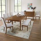 Signature Design by Ashley Lyncott Casual Upholstered Dining Chair with Cushion and Cutout Handle, Set of 2, Light Gray & Dark Brown