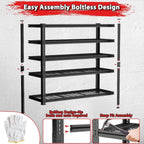 Storage Shelves 2PCS, Garage Shelving Heavy Duty 2800 LBS Capacity, 48" L x 18" W x 72" H Adjustable Metal Shelving Organizer Wire Rack, 5 Tier Utility Shelf Unit for Pantry Closet Warehouse