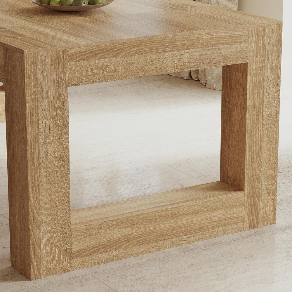 FUFU&GAGA Large Farmhouse Dining Table for 6-8 People, 78.7” Rectangular ...