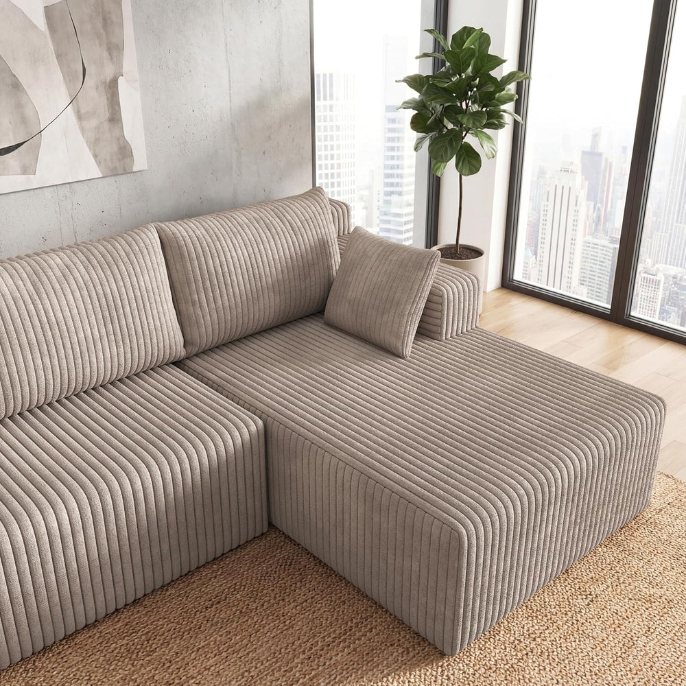 124 Inch Oversized Sectional Sofa Cloud Couch for Living Room - Symmetrical U...