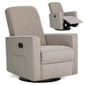 Evolur Raleigh Plus Nursery Glider Recliner, GREENGUARD Gold, Warm Sand
