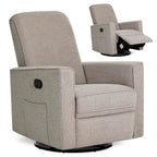 Evolur Raleigh Plus Nursery Glider Recliner, GREENGUARD Gold, Warm Sand