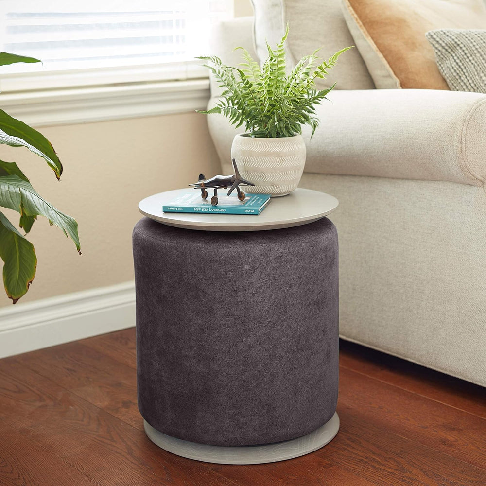 Mission Hills Furniture Ashwood Table with Fabric Ottoman, Living Room, Dark ...
