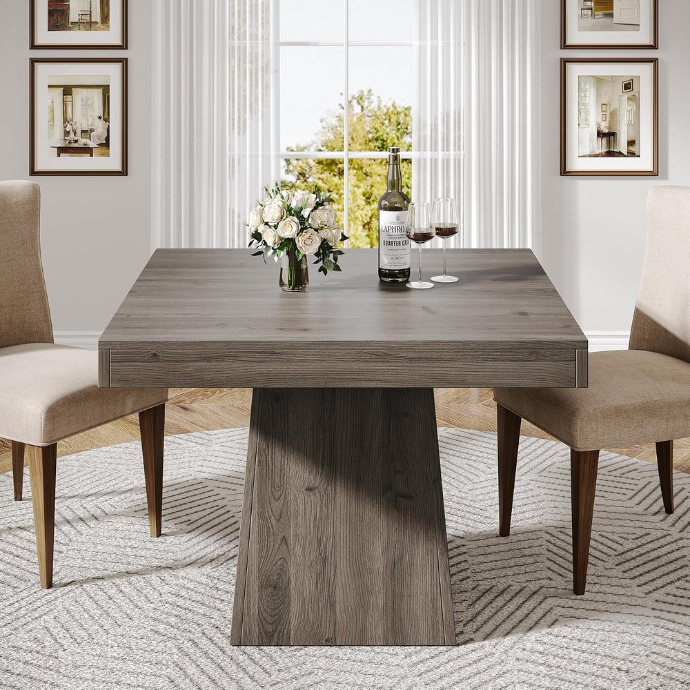 Tribesigns Square Dining Table for 4, 31.5-Inch Small Kitchen Table with Stur...
