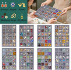 Stackable Jewelry Organizer Tray 24-Grid Velvet Jewelry Drawer Inserts Earring Organizer for Women Jewelry Display Box Case for Earring Rings Stud Necklaces (Set of 8, Grey
