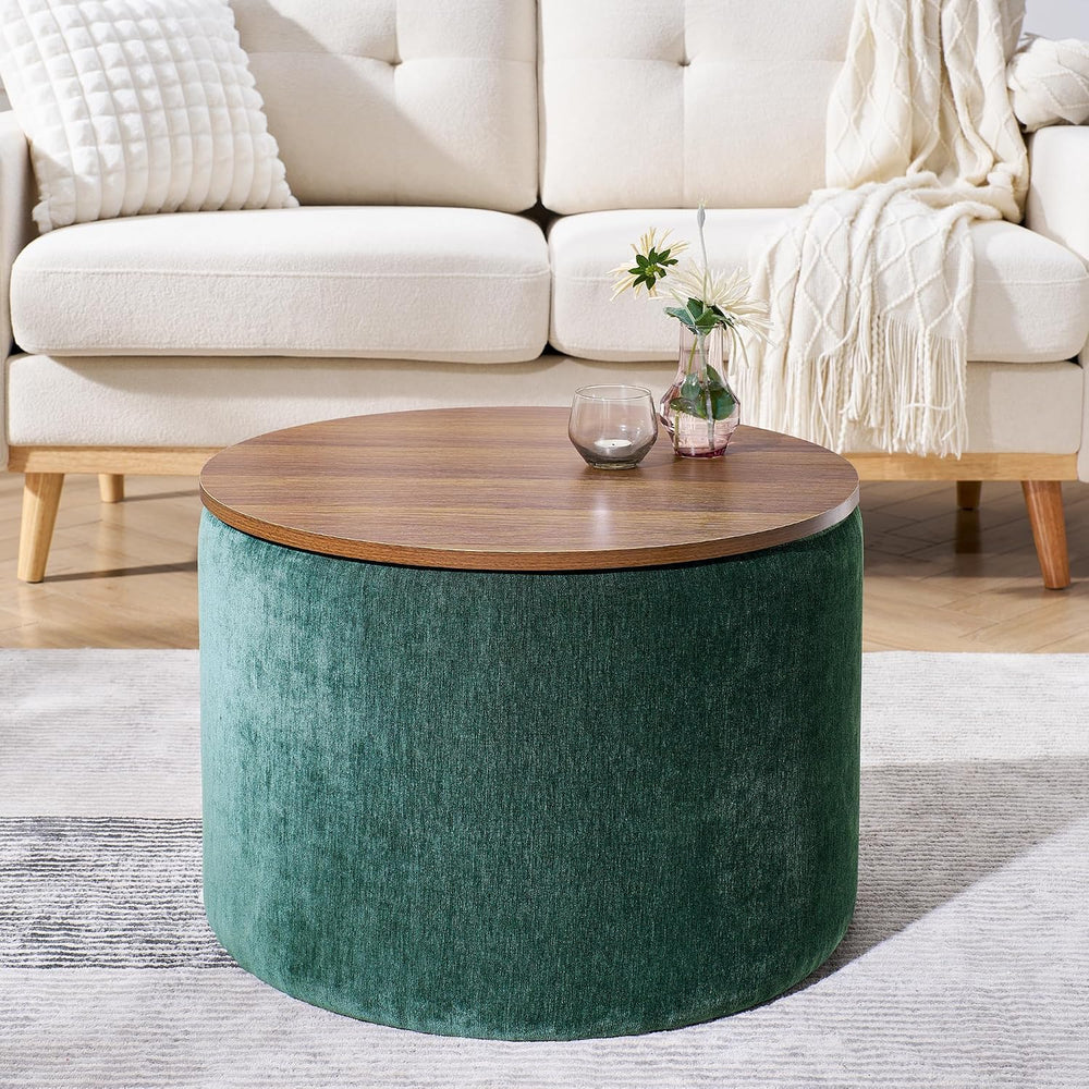 KEVINSPACE Coffee Table Set of 2 for Living Room Round Coffee Table with Stor...