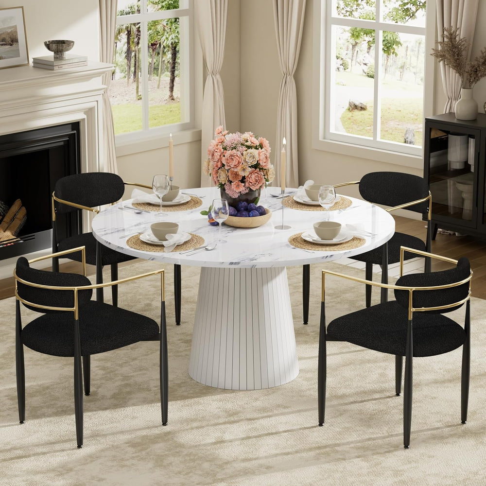 Baysitone Dining Chairs Set of 4 Mid-Century Modern Upholstered Boucle Dining...