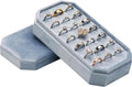 Velvet Ring Organizer Display Tray Jewelry Box Earring Holder Case for Wedding Birthday Christmas Day (Light Ocean Blue)