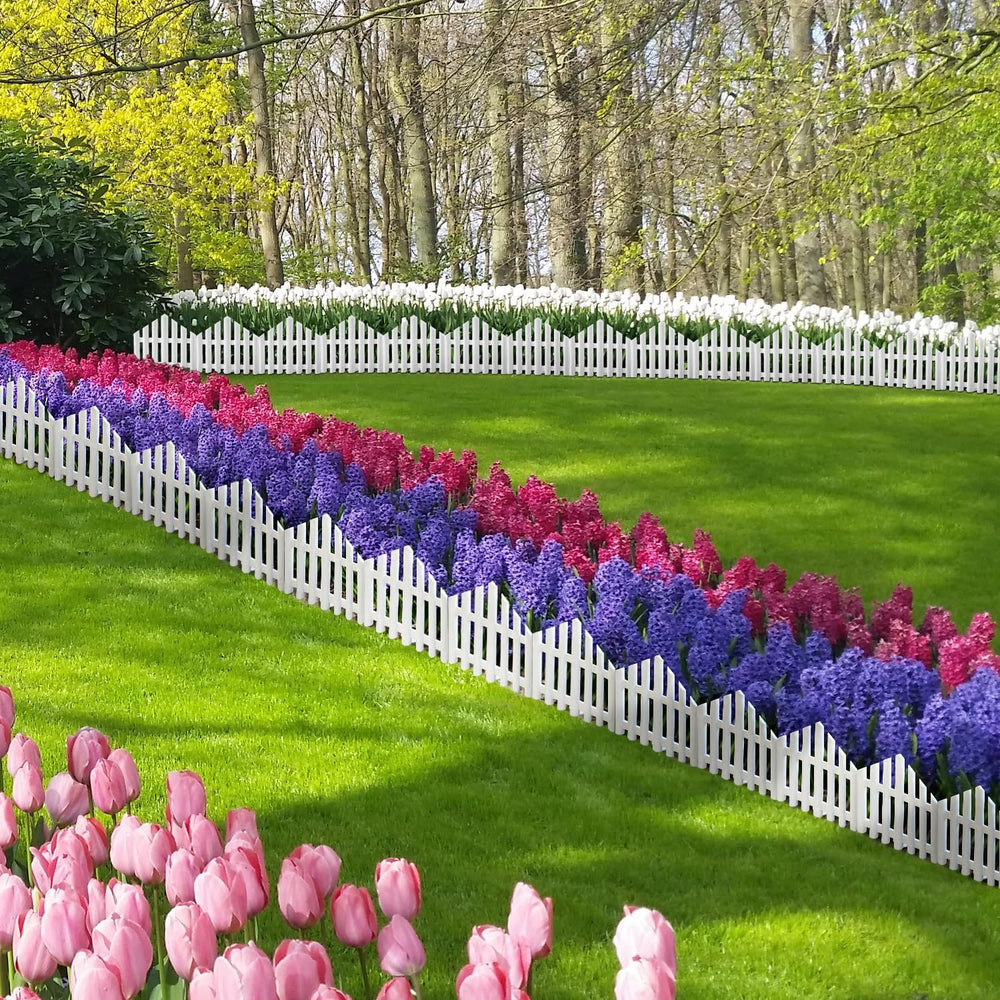 Garden Edging Border No-Dig 13FT White 9.3 Inch Tall Landscape Edging with 14...