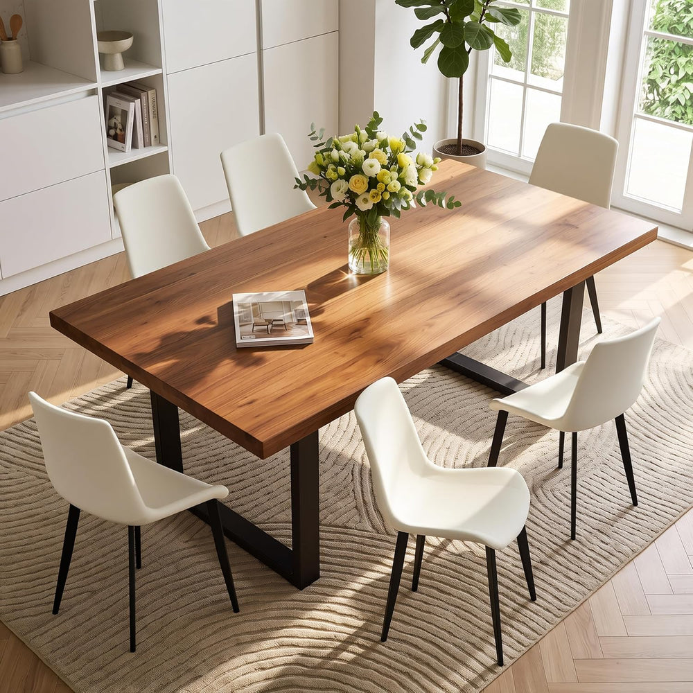 Modern Dining Chairs Set of 4, PU Leather Dining Room Chairs, Upholstered Kit...