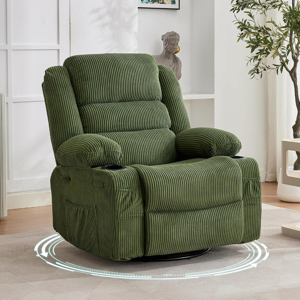 Garvee Rocking Recliner Chair for Adults Wide 360° Swivel Rocker Recliner