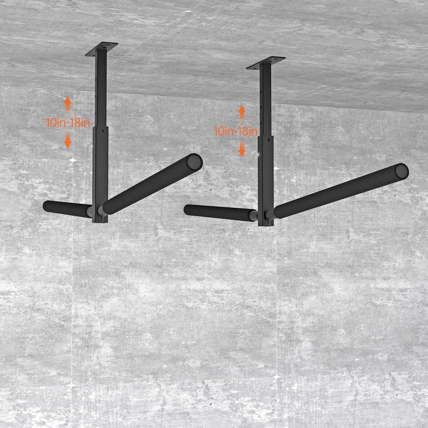 TRUSOON Double Kayak/Ladder Ceiling Storage Rack, Hi Port 2 Ladder Hanger Overhead Garage Kayak Ladder Rack, Holds 200 lbs, Adjustable Height Design, Black
