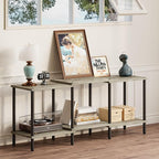 TV Stand, Entertainment Center, Industrial TV Media Console Table with Open Storage Shelves, 2 Tier TV Cabinet for Living Room, Bedroom
