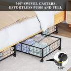 Under Bed Storage with Wheels, 360° Rotating, No-Assembly Underbed Storage Containers, 1 PACK