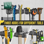 Garage Wall Organizer,12Pack Carries 600 lbs,Garden Tool Organizer 49.5in With Large Storage Space,Easy Assembly, Sturdy Design,for Efficient Tool Storage Garage Organization