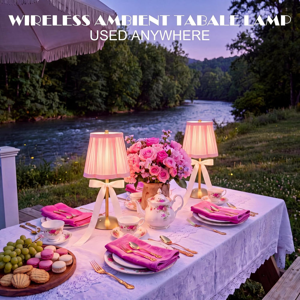 Wedding Cordless Table Lamp Rechargeable, Pink, 4 Pack