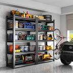 5Tier Garage Metal Shelving,3020 lbs Storage Shelves Heavy-Duty,40''W*18''D*72''H Adjustable Industrial Shelving Unit, Double-Layer Column with Reinforced Ribs for Basement Kitchens