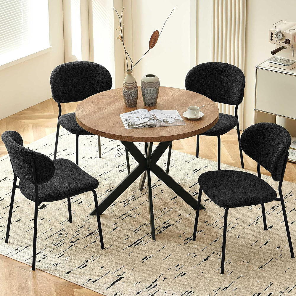 Homedot Kitchen Dining Table Set for 4, Modern Compact Round Dining Breakfast...