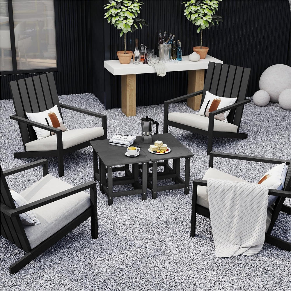 Weatherproof Outdoor Side Table, HDPE Small Outdoor Table for Adirondack, 16....