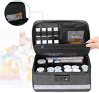 Damero Locking Pill Bottle Organizer with Inner Dividers, Medicine Storage and Organizer Bag Combination Lock for Medicine, Vitamins and Medical Supplies, Gray