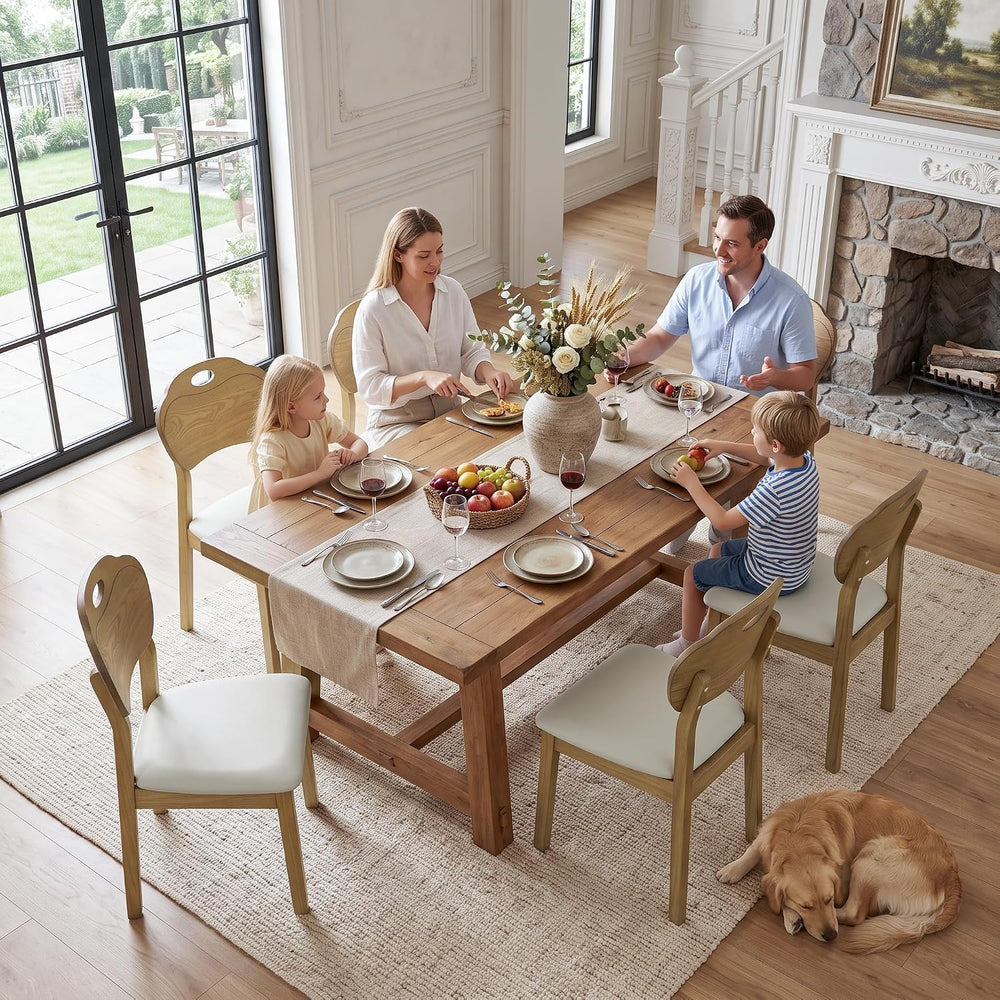 Dining Chairs Set of 6, Modern Upholstered Dining Room Chairs with Faux Leath...