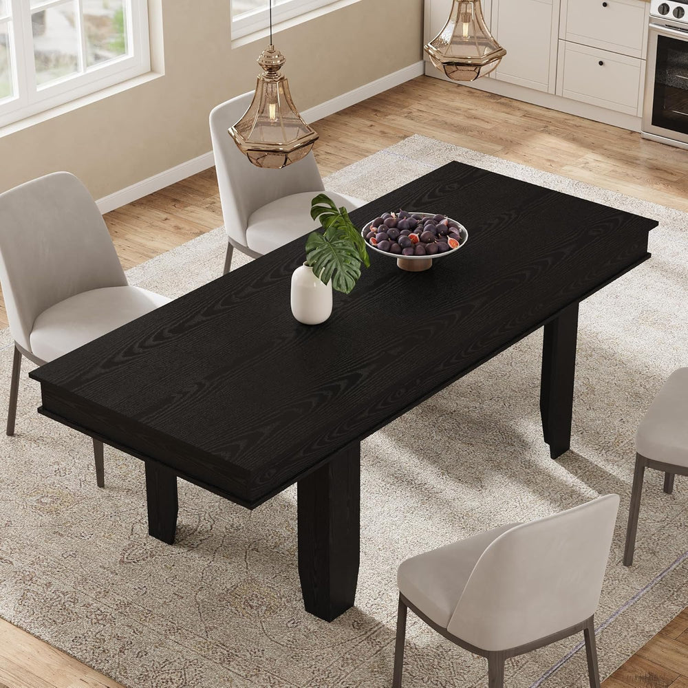 GarveeHome 63 in-86.6 in Extendable Dining Room Table for 6-10, Farmhouse Kit...
