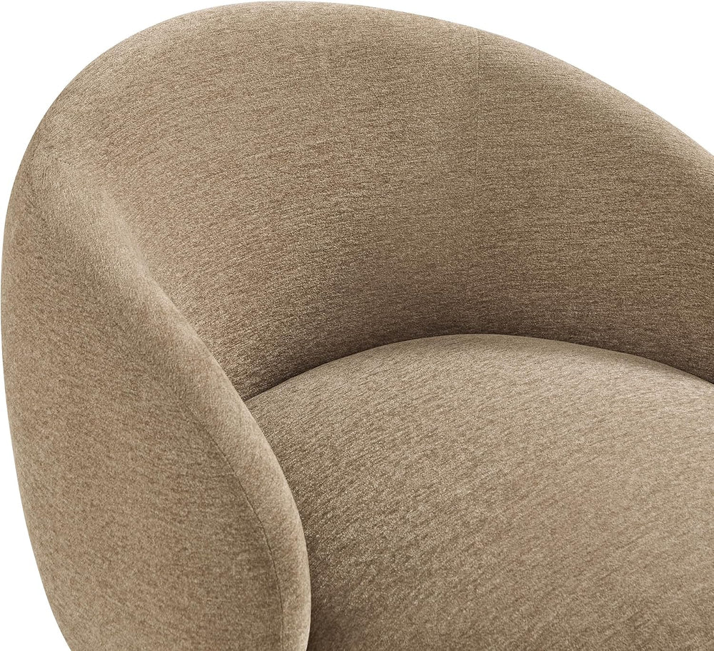 KISLOT Swivel Accent Chair Modern Round Barrel Armchair with Upholstered Perf...