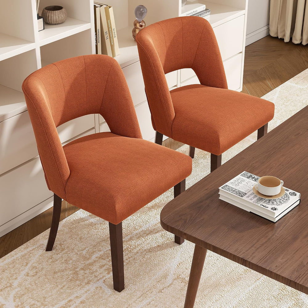 Dining Chairs Set of 4,Modern Dining Room Chairs with Thick Cushions,Linen Up...