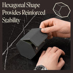 QWATCHBANDS Leather Watch Cases for Men - Hexagon Single & Double Watch Roll Travel Case - Genuine Napa Leather with Velvet Interior - Storage & Display Holder 1 or 2 Watches