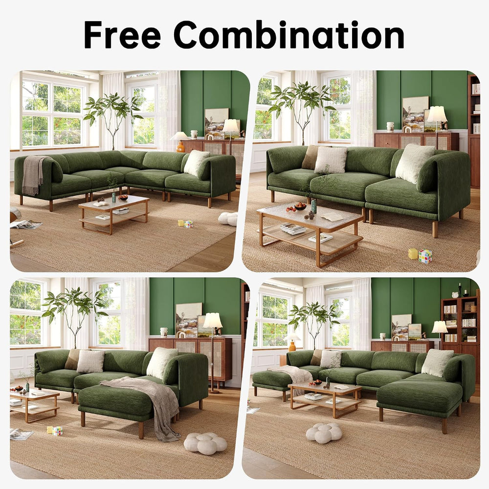 Cloud Sectional Couches for Living Room,Modular Sectional Sofa,Green | Extra ...